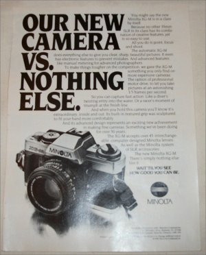 1981 Minolta XG-M Camera ad