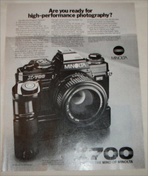 1983 Minolta X-700 Camera ad