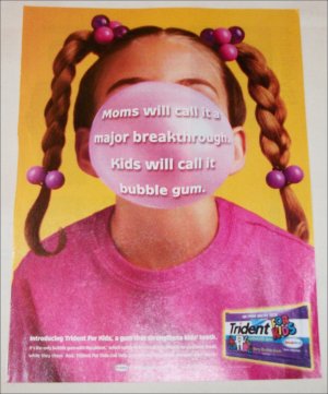 2000 Trident Advantage Gum ad red shirt