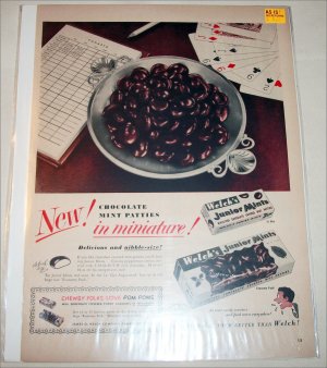 1950 Welch's Junior Mints Candy ad