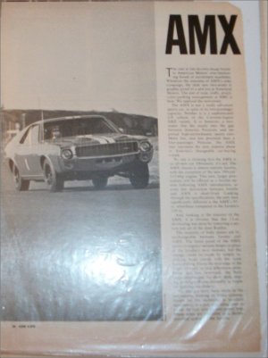 1968 American Motors AMX 4 page drive report