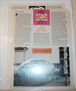 1968 American Motors AMX 3 page article