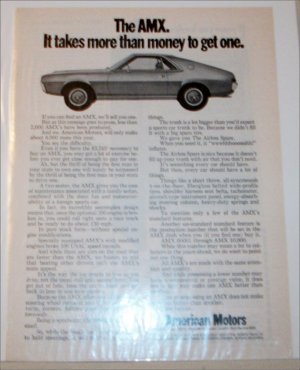 1968 American Motors AMX ad