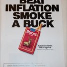 1990 Bucks Cigarette Beat Inflation ad