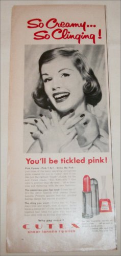Cutex Lanolin Lipstick ad