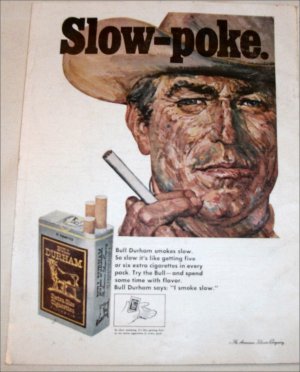 1968 Bull Durham Cigarette ad