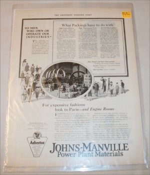1923 Johns-Manville ad