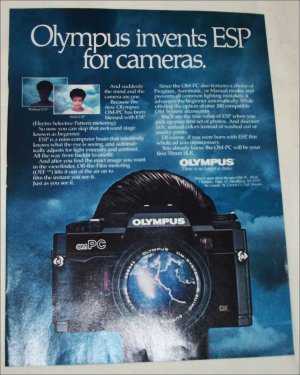1986 Olympus OM-PC Camera ad