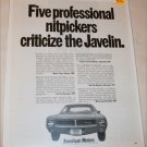 1968 American Motors Javelin Nitpick car ad
