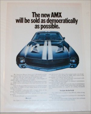 1968 American Motors AMX car ad