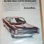 1968 American Motors Ambassador DPL 2 dr ht & Rolls Royce Silver Shadow ad