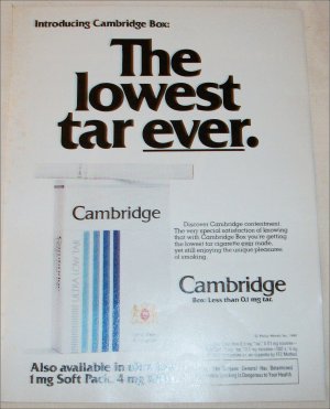 1980 Cambridge Cigarette ad #1
