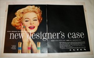 1958 Cutex Lipstick Designer Case ad