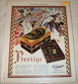 1926 Whitman's Prestige Chocolates ad