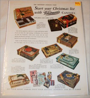 1931 Whitman's Candies Christmas ad