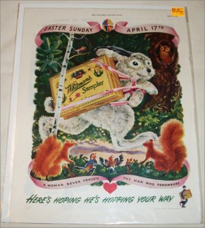 1949 Whitman's Sampler Chocolate Easter ad