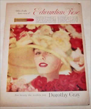 Dorothy Gray Edwardian Rose Lipstick ad