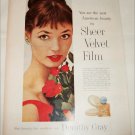 1957 Dorothy Gray Sheer Velvet Film ad