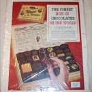 1954 Whitman's Sampler Chocolate ad