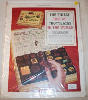1954 Whitman's Sampler Chocolate ad