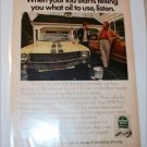 1969 Quaker State Motor Oil ad featuring American Motors AMX