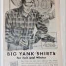 1944 Big Yank Shirts ad