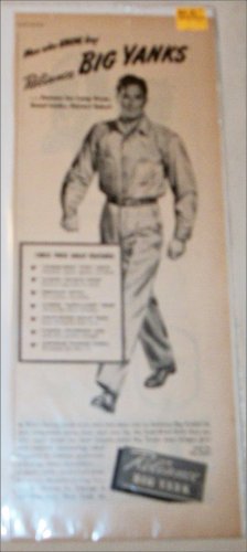 1946 Big Yank Shirts & Pants ad