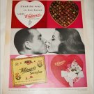 1962 Whitmans Sampler Chocolates Valentines ad