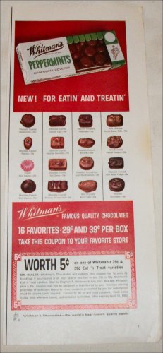 1962 Whitmans Chocolate Peppermints ad