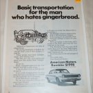 1969 American Motors Rambler 2 dr sedan car ad