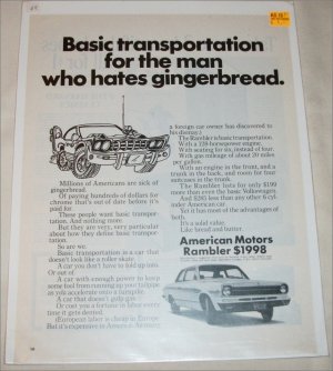 1969 American Motors Rambler 2 dr sedan car ad