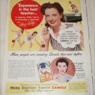 1947 Camel Cigarette ad featuring Mary Reilly