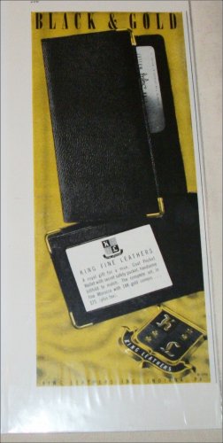 1946 Black & Gold Leather Wallet ad