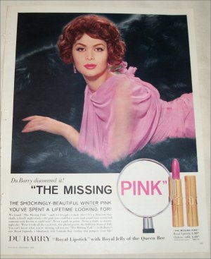 1958 Du Berry The Missing Pink Lipstick ad