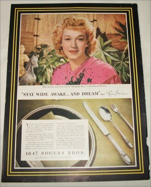 1944 1847 Rogers Brothers Silverware ad featuring Rise Stevens