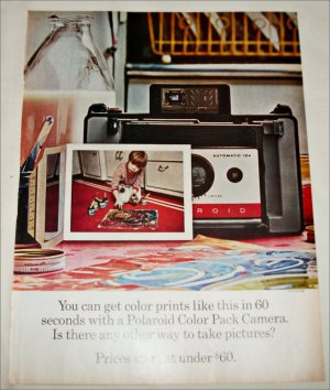 1965 Polaroid Land Automatic 104 Camera Fingerpainting Boy ad