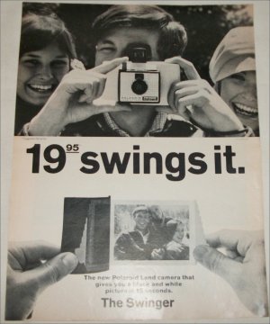 1965 Polaroid Land Swinger Model 30 Camera ad