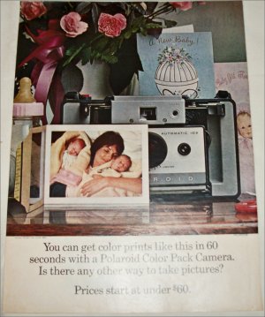 1965 Polaroid Land Automatic 103 Camera Mother and Babies ad