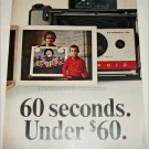 1965 Polaroid Land Automatic 104 Camera Boy and Artwork ad