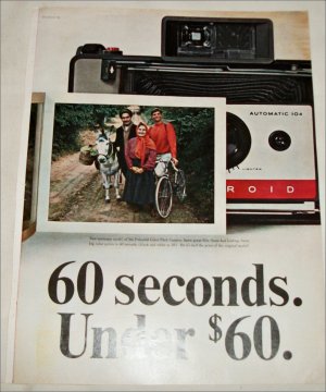 1965 Polaroid Land Automatic 104 Camera Traveler ad