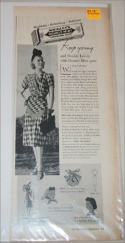 1938 Wrigley's Double Mint Gum ad