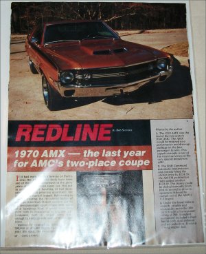 1970 American Motors AMX 5 page Article
