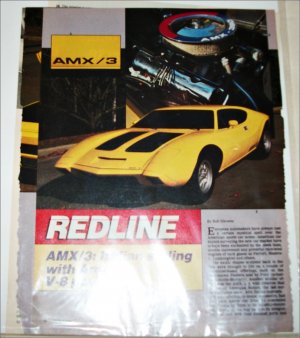 1970 American Motors AMX/3 5 page Article