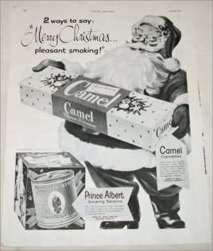 1951 Camel Cigarette & Prince Albert Tobacco Christmas ad