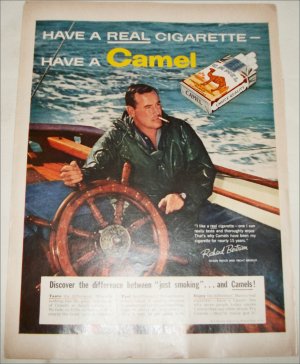 1957 Camel Cigarette ad featuring Richard Bertram