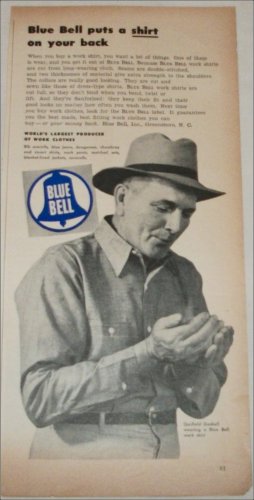 1956 Blue Bell Men's Work Clothes ad