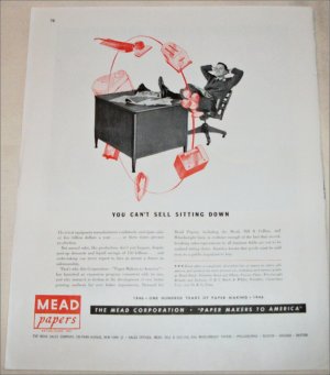 1946 Mead Corporation Sitting Down ad