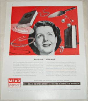 Mead Corporation Delirium Premiums ad