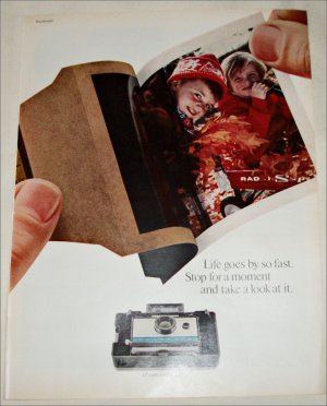 1967 Polaroid Land Automatic 210 Camera Boy & Girl ad