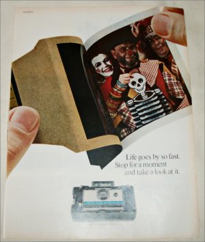 1967 Polaroid Land Automatic 210 Camera Halloween ad